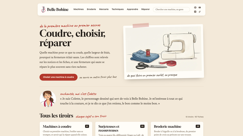 Aperçu du site Belle Bobine