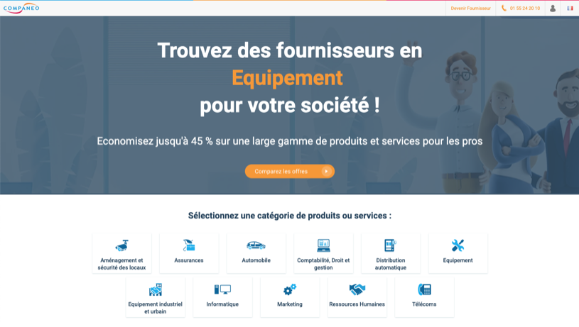 Aperçu du site Companeo