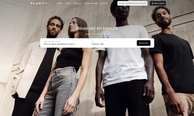 Aperçu du site Planity